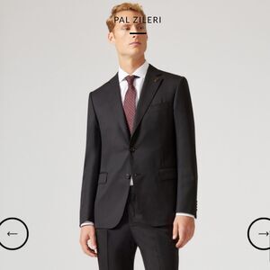 PAL ZILERI LAB Pal Zileri black blazer suit. formal workwear. virgin wool